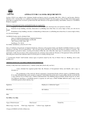 Document preview: Affidavit for Cal/Osha Requirements - City of Chula Vista, California