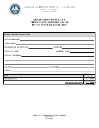 Application to Act as a Third Party Administrator in the State of Louisiana - Louisiana, Page 6