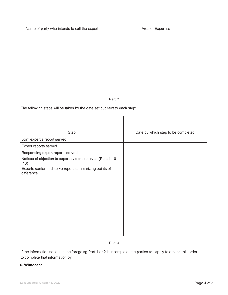 Form 21 Case Plan Order - British Columbia, Canada, Page 4