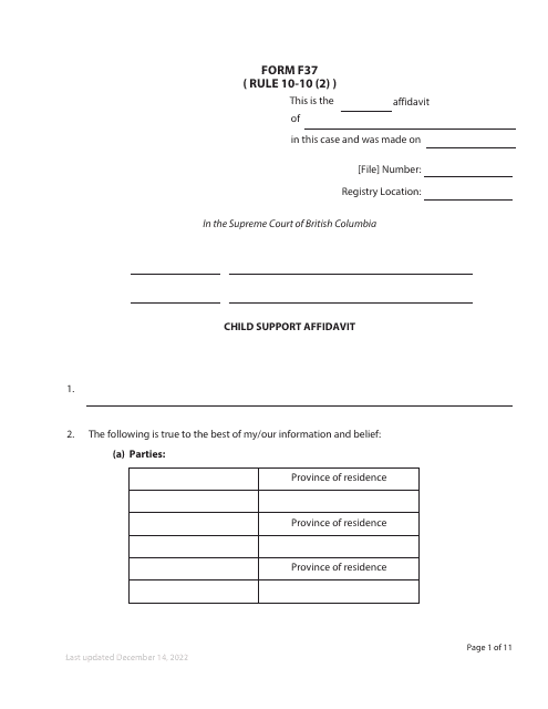 Form F37  Printable Pdf