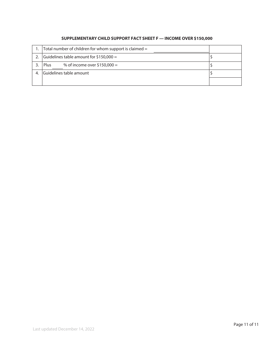 Form F37 Child Support Affidavit - British Columbia, Canada, Page 11