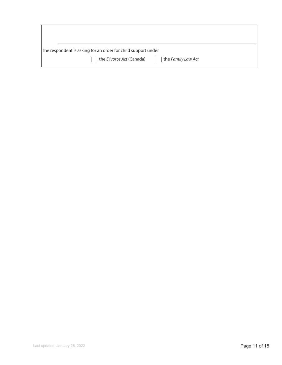 Form F5 Counterclaim - British Columbia, Canada, Page 11