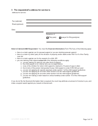 Form F5 Counterclaim - British Columbia, Canada, Page 3