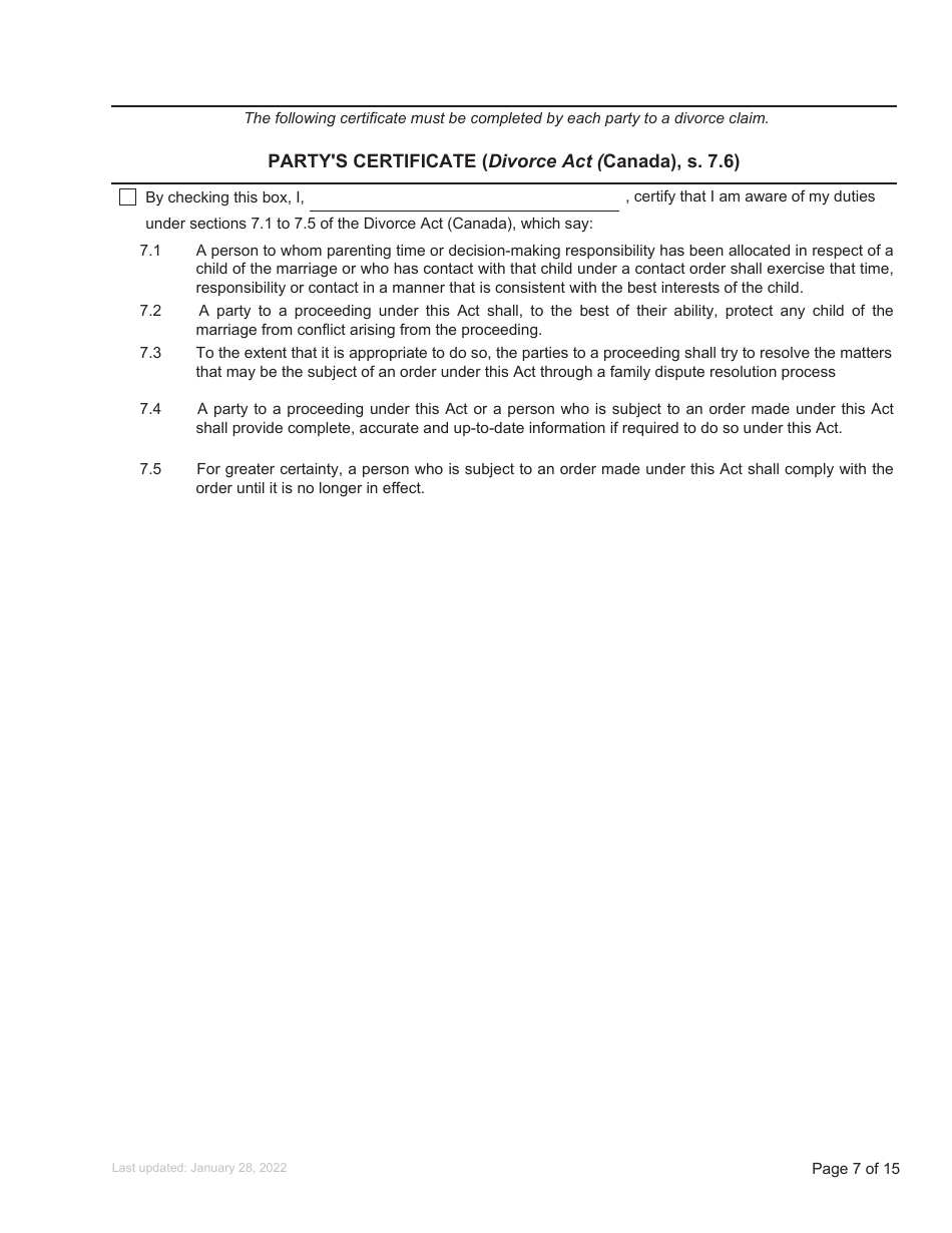 Form F5 Counterclaim - British Columbia, Canada, Page 7