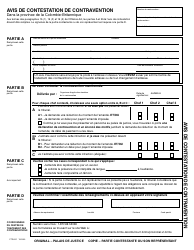 Form PTR021 Violation Ticket Notice of Dispute - British Columbia, Canada (English/French), Page 2