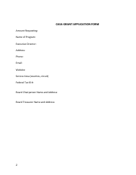 Casa Grant Application - Additional Funding - South Dakota, Page 2