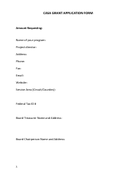 Casa Grant Application Form - South Dakota, Page 3
