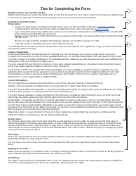 Form 12 (PFA720) Application About a Protection Order - British Columbia, Canada, Page 5