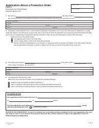 Form 12 (PFA720) Application About a Protection Order - British Columbia, Canada, Page 6