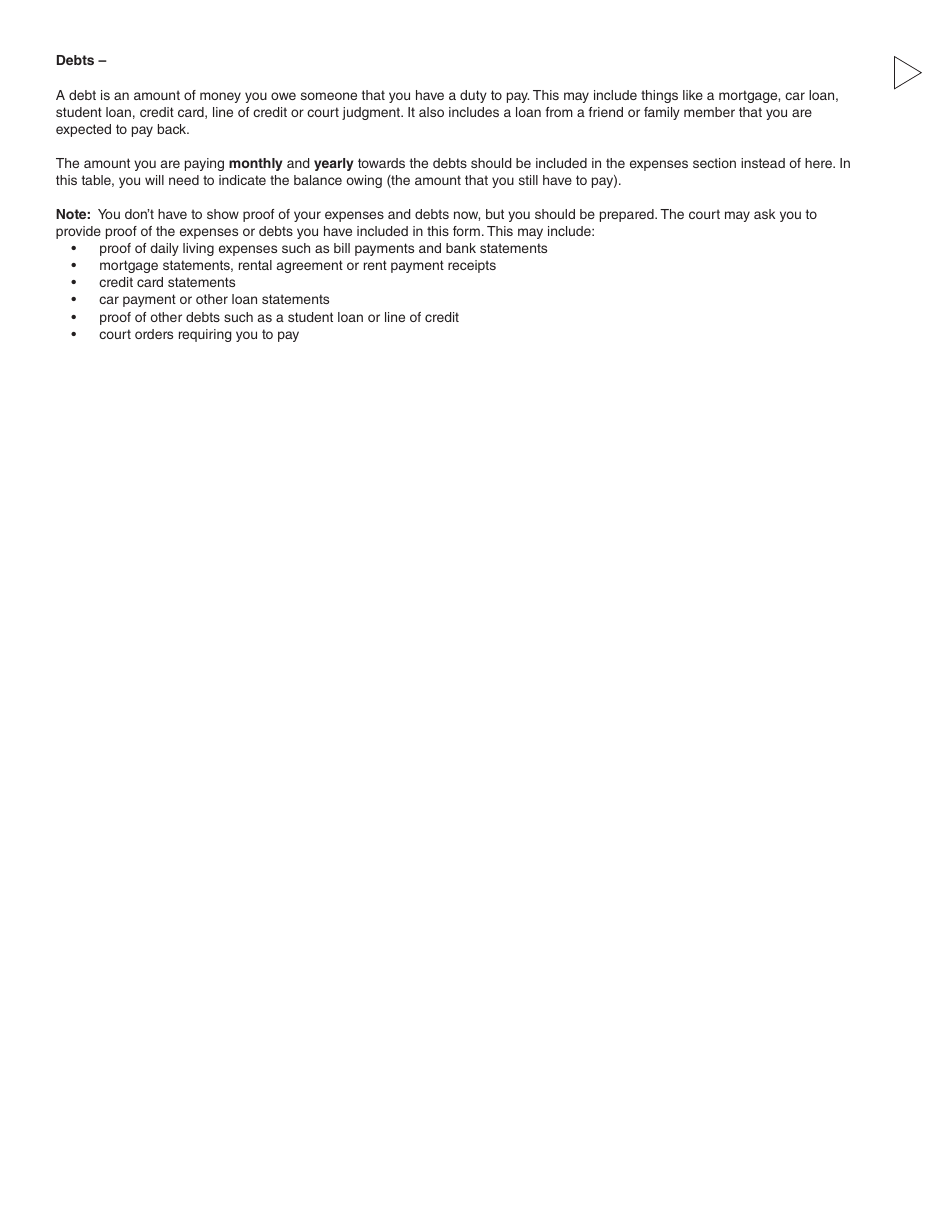 Form PFA713 (4) Financial Statement - British Columbia, Canada, Page 11