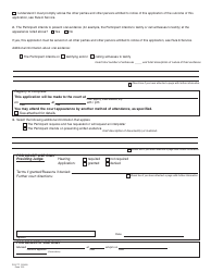 Form 10.5 (PFA771) Application to Change Method of Attendance - British Columbia, Canada, Page 2