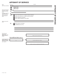Document preview: Form SCL004C Affidavit of Service - British Columbia, Canada