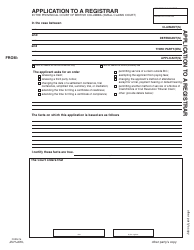 Form 16 (SCL016) Application to a Registrar - British Columbia, Canada, Page 4