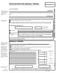 Form 5 (SCL005) Application for Default Order - British Columbia, Canada, Page 3