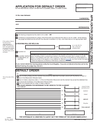 Form 5 (SCL005) Application for Default Order - British Columbia, Canada, Page 4