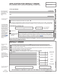 Form 5 (SCL005) Application for Default Order - British Columbia, Canada, Page 5
