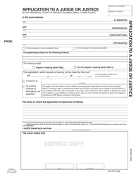 Form 17 (SCL017) Application to a Judge or Justice - British Columbia, Canada, Page 7