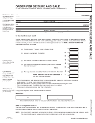 SCR Form 11 (SCL011) Order for Seizure and Sale - British Columbia, Canada, Page 3