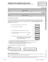 SCR Form 11 (SCL011) Order for Seizure and Sale - British Columbia, Canada, Page 5