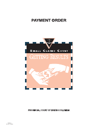 SCR Form 10 (SCL010) Payment Order - British Columbia, Canada