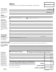 SCR Form 2 (SCL002) Reply - British Columbia, Canada, Page 3
