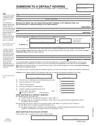 SCR Form 14 (SCL014) Summons to a Default Hearing - British Columbia, Canada, Page 6