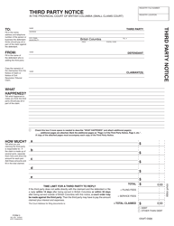 SCR Form 3 (SCL003) Third Party Notice - British Columbia, Canada, Page 3