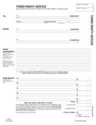 SCR Form 3 (SCL003) Third Party Notice - British Columbia, Canada, Page 4