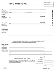 SCR Form 3 (SCL003) Third Party Notice - British Columbia, Canada, Page 7