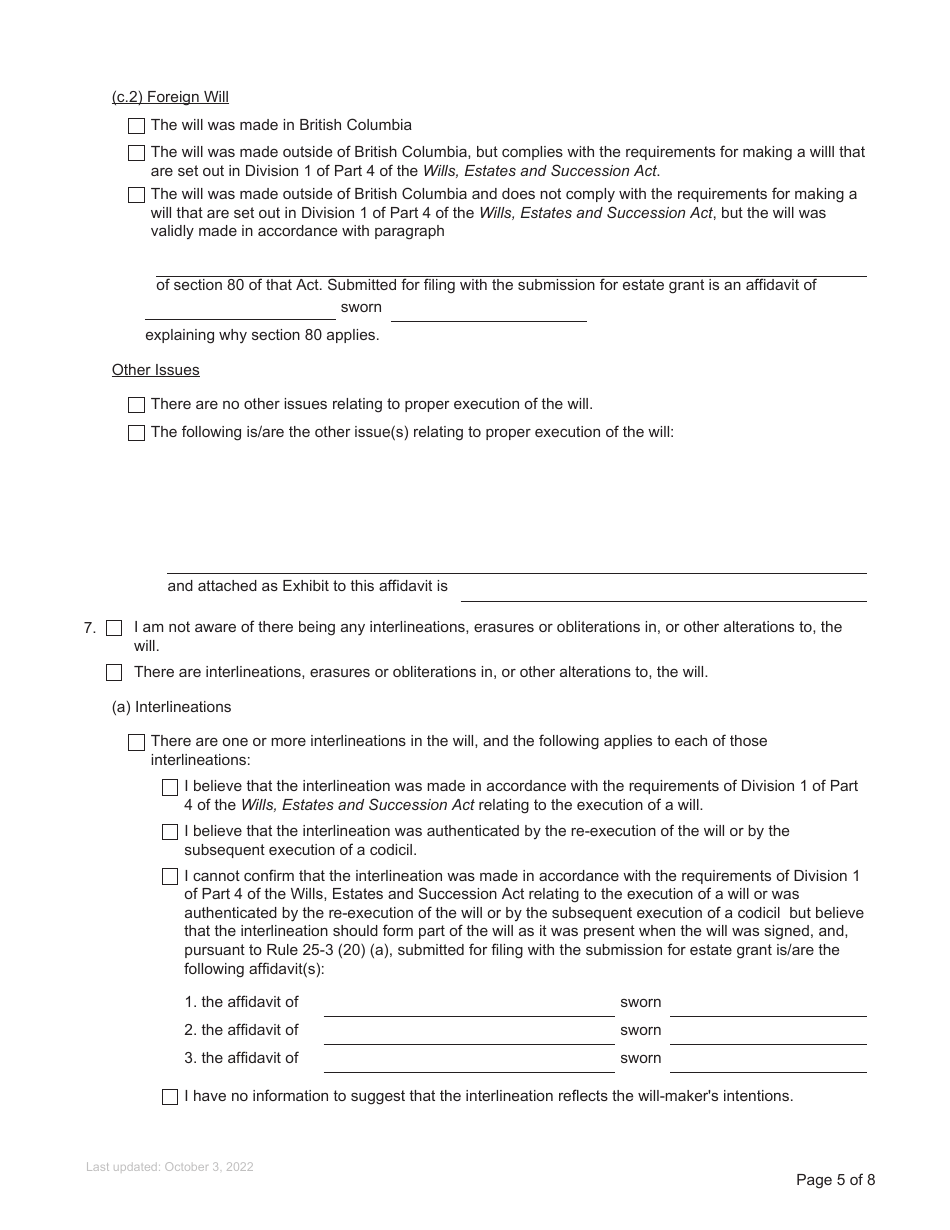 Form P4 Download Fillable PDF or Fill Online Affidavit of Applicant for ...