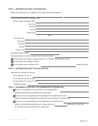 Form P21 Submission for Resealing - British Columbia, Canada, Page 2