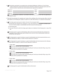 Form P21 Submission for Resealing - British Columbia, Canada, Page 3