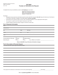 Form FOI-001 Freedom of Information Act Request - Connecticut