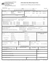 Tuberculosis Surveillance Report Form - Connecticut, Page 2