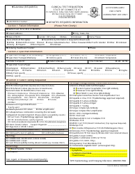 Form OL-9B Clinical Test Requisition - Connecticut