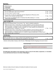 Form PA-611-021 Amateur Mixed Martial Arts Training Facility License Application/Renewal - Washington, Page 2