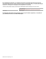 Form BB-692-002 Bail Bond Agency/Branch Office License Application - Washington, Page 3