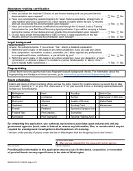 Form BB-692-005 Bail Bond Recovery Agent License Application - Washington, Page 2