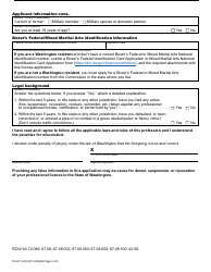 Form PA-611-016 Combative Sports Participant License Application/Renewal - Washington, Page 2