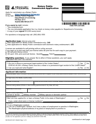 Document preview: Form NP-659-007 Notary Public Commission Application - Washington