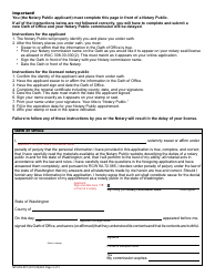 Form NP-659-007 Notary Public Commission Application - Washington, Page 3
