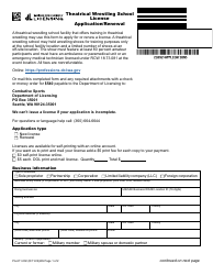 Form PA-611-002 Theatrical Wrestling School License Application/Renewal - Washington