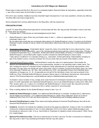 Ucc Wage Lien Statement - Washington, Page 2