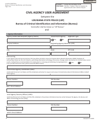 Document preview: Civil Agency User Agreement - Louisiana