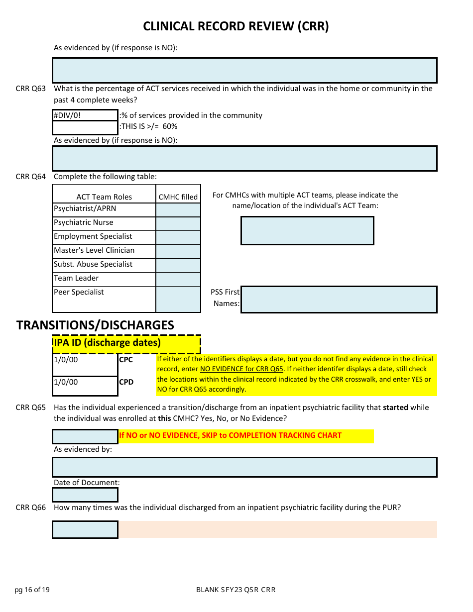 Clinical Record Review (Crr) - New Hampshire, Page 16
