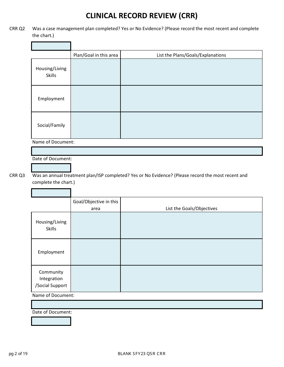 Clinical Record Review (Crr) - New Hampshire, Page 2