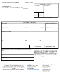 Document preview: Form WDFW-802 Application for Fish Dealer License - Washington