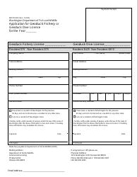 Form WDFW-820 Application for Geoduck Fishery or Geoduck Dive License - Washington