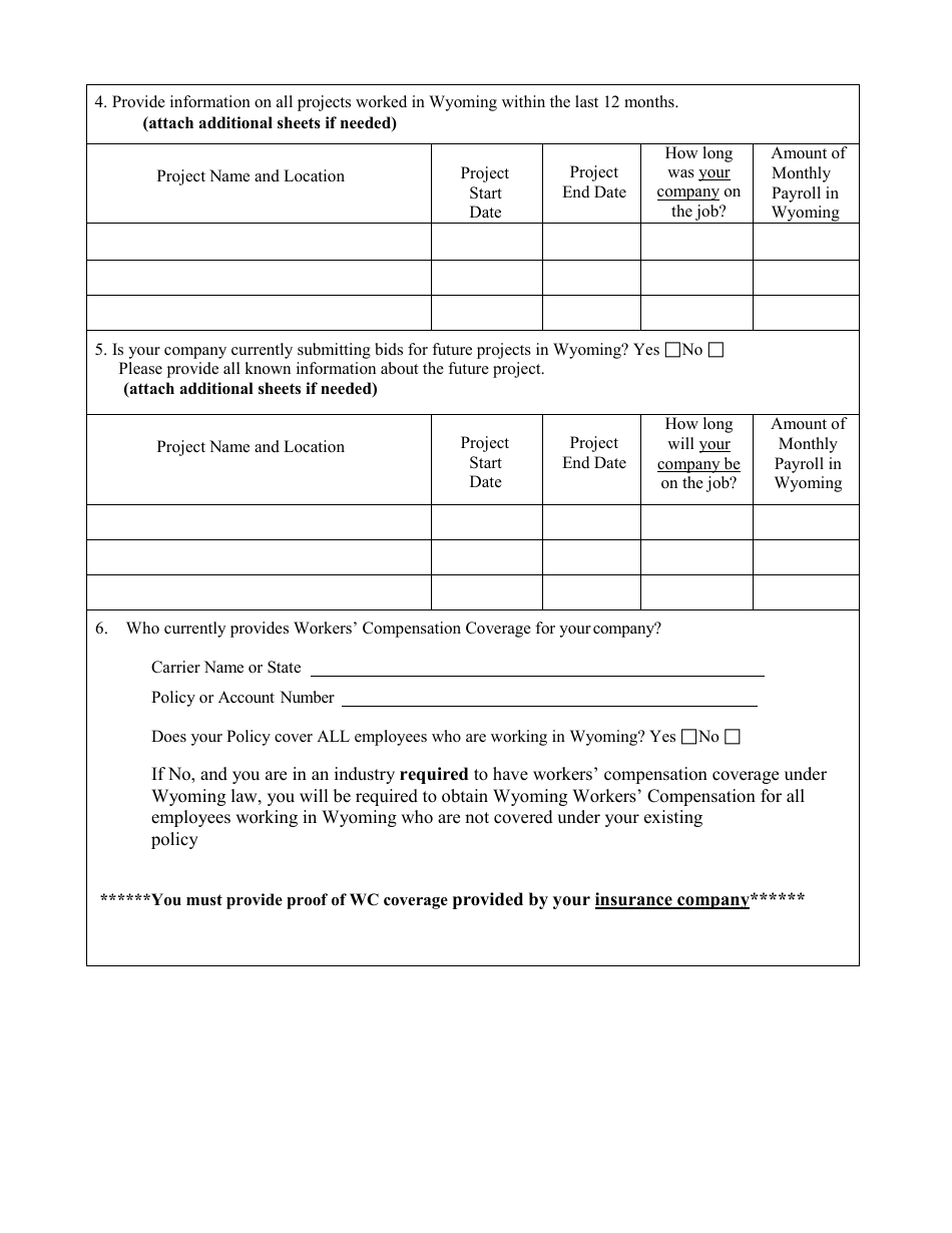 Form WYO-790 Out of State Employer Questionnaire - Wyoming, Page 2