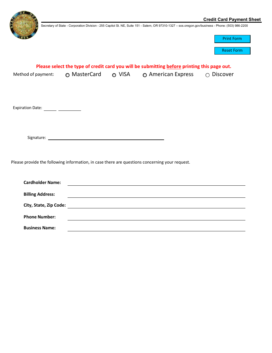 Form EFS-FPR-1 Farm Products Registration - Buyer, Commission Merchant, Selling Agent - Oregon, Page 3